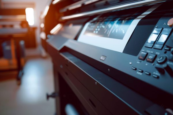 A close-up of an advanced industrial machine, with various switches and screens, symbolizing precision and modern technology in manufacturing.